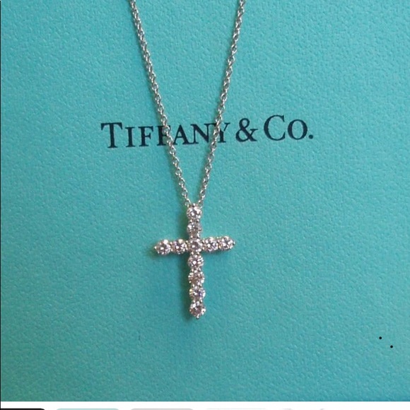 Tiffany Diamond Cross Necklace - Picture 1 of 6